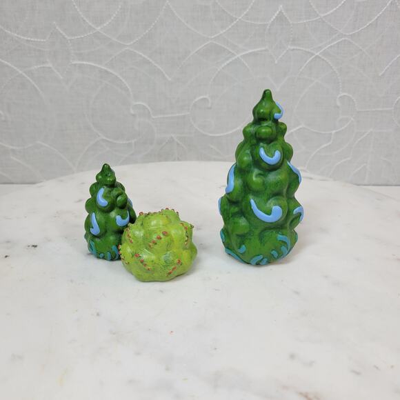 VINTAGE Jim Shore Heartwood Creek Dept 56 Trees 3.7" Green Retired Set of 2 - Picture 9 of 16